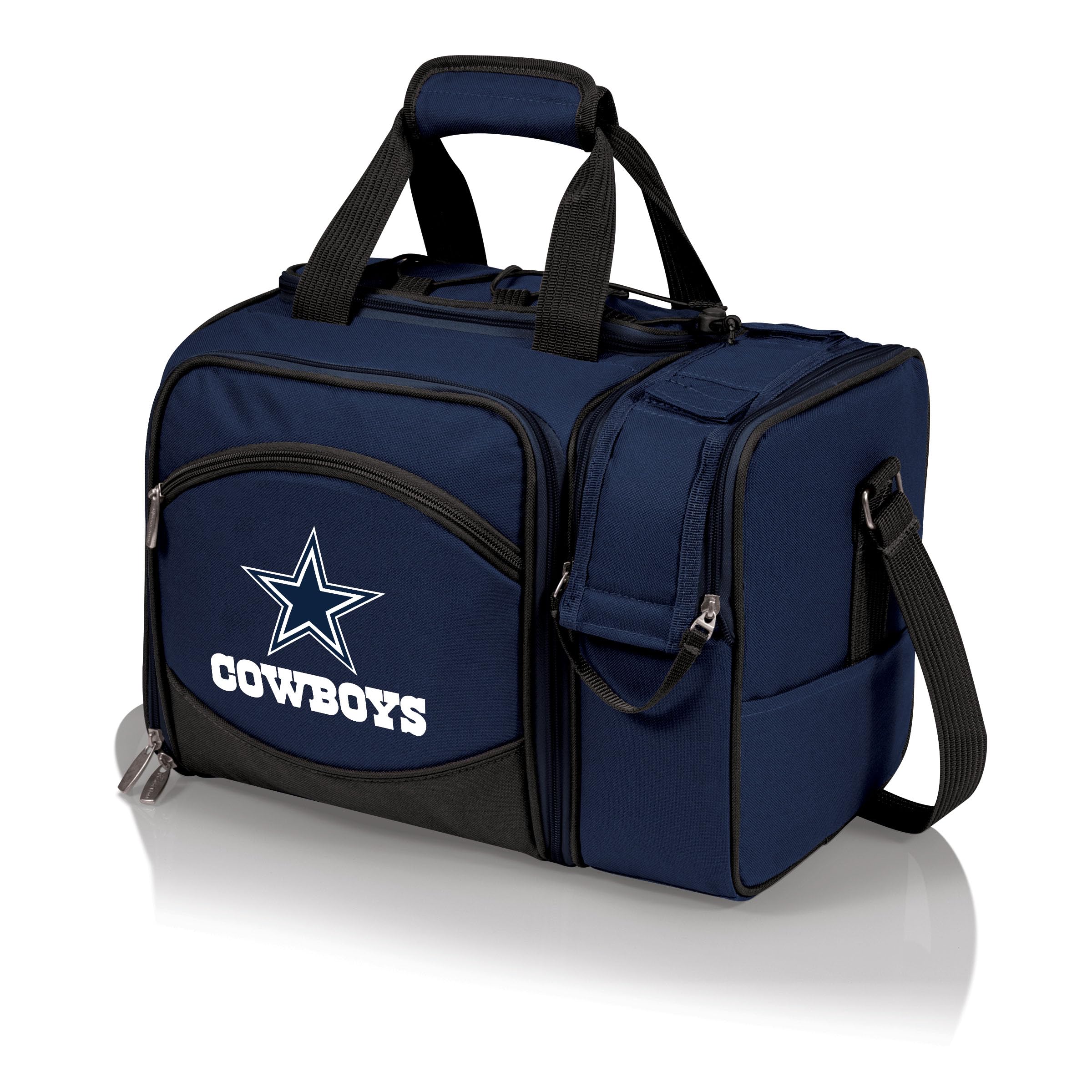 PICNIC TIME NFL Unisex-Adult Malibu Picnic Basket Cooler - Insulated Portable Outdoor Picnic Set for Beach, Tailgating & Game Day Parties