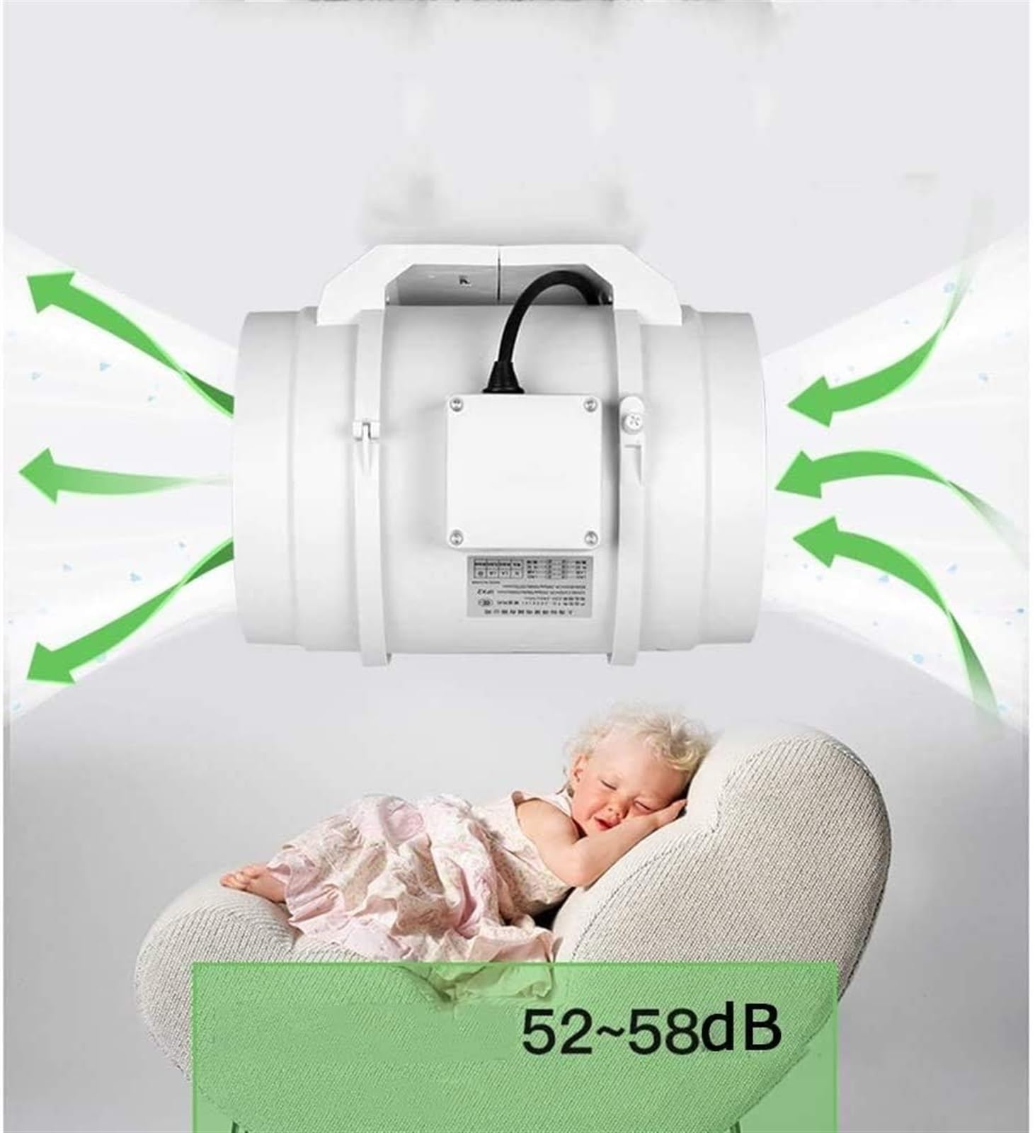 FAiruo Kitchen Toilet Exhaust Fan, Window Exhaust Fan, Air Extractor for Ventilation – Perfect for Kitchen, Bathroom, and Home Air Circulation