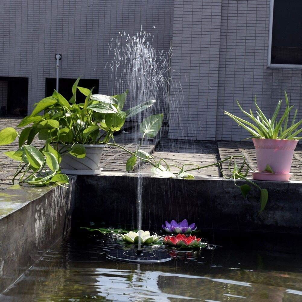 Solar Fountain Pump 1.4W, 180L/H with 4 Nozzles - Submersible Solar Water Pump for Pond, Pool, Aquarium, Garden - Perfect for Outdoor Decoration & Water Circulation