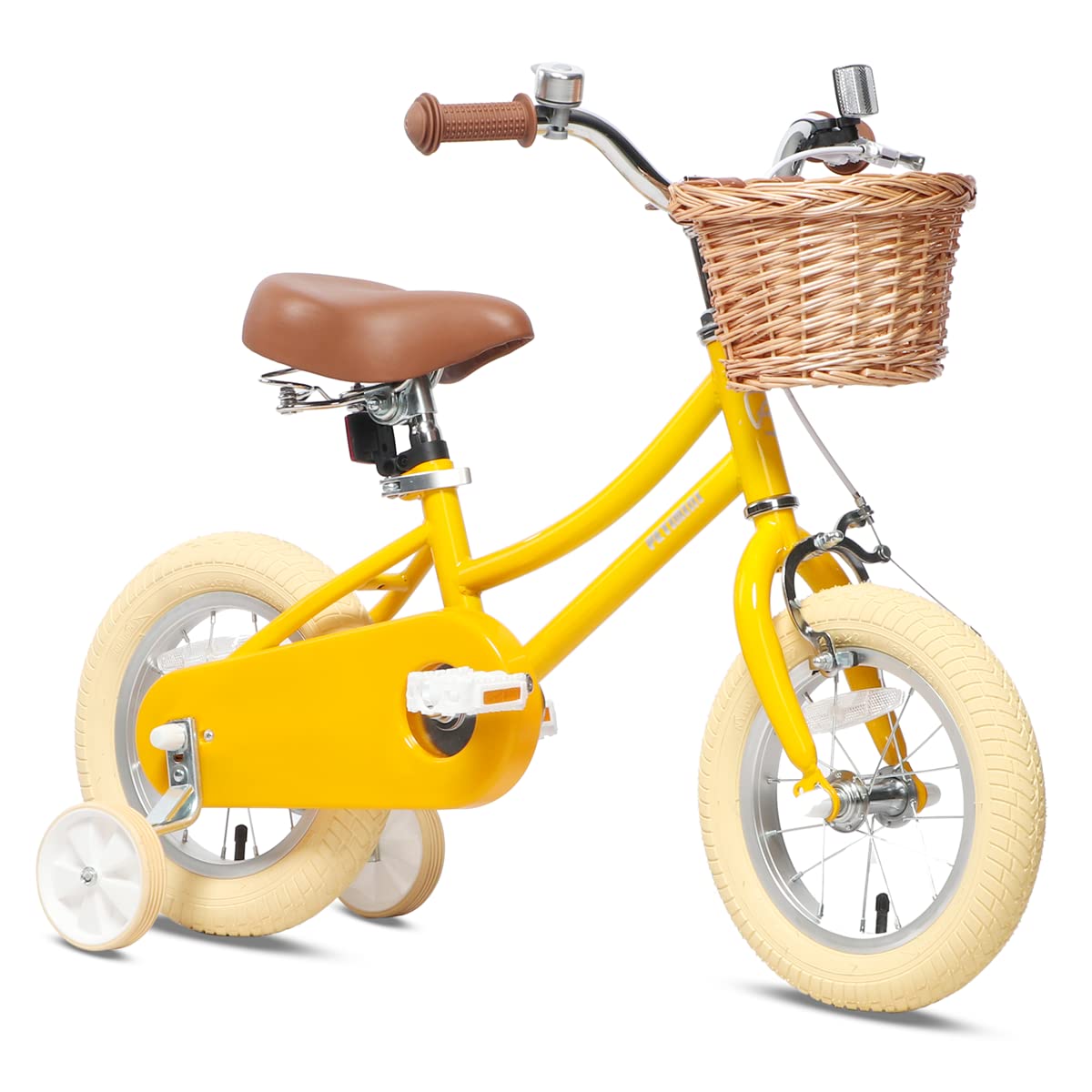 **Petimini Girls Bike with Basket for Kids Ages 2-8 | 12-20 Inch Bicycle with Bell & Training Wheels | Multiple Colors | Perfect for Outdoor Play, Neighborhood Rides & Birthday Gifts**