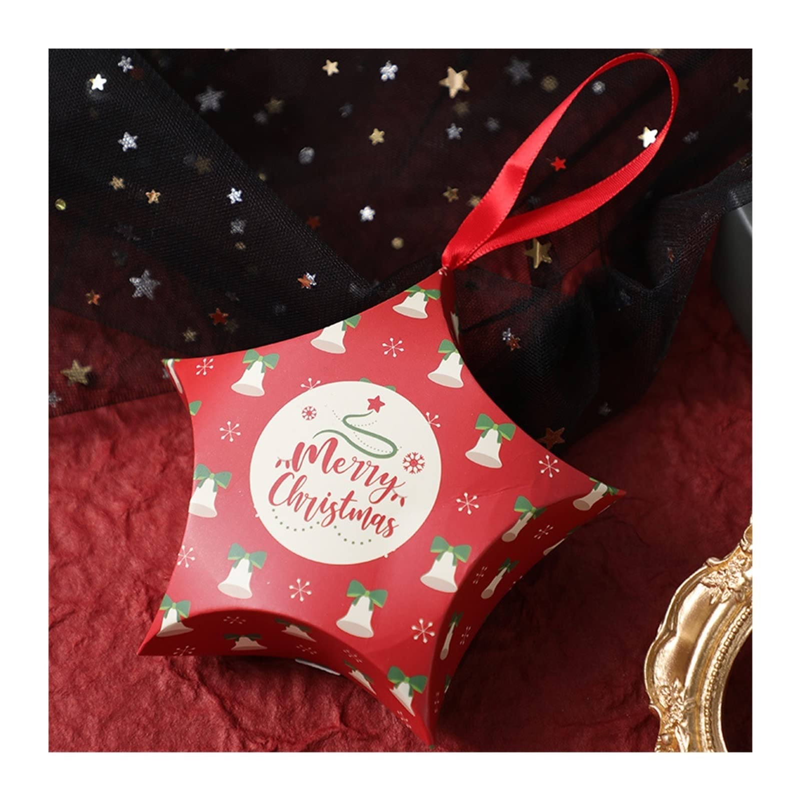 ZHYLing 5/10/20pcs Christmas Candy Gift Box Set - Santa Claus Cookie Box for Holiday Party Decorations, New Year Gifts & Festive Celebrations (TGH-1 Color, 20pcs Bulk Pack) - Perfect for Christmas Parties, Office Gifts & Home Decor