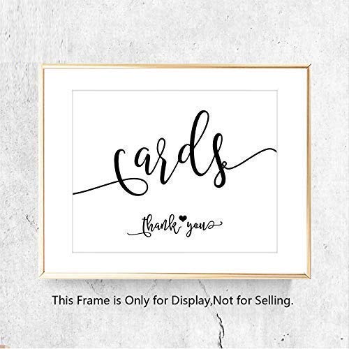 Elegant Calligraphy Wedding Card Sign - 8x10 Inches Unframed for Bridal Showers, Receptions & Decor | Perfect for Table Numbers, Seating Charts & Welcome Signs