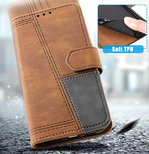 Premium Flip Wallet Case for Samsung Galaxy S7 - Genuine Leather with Credit Card Slots & Kickstand | Business & Travel Essential for Phone Protection & Convenience