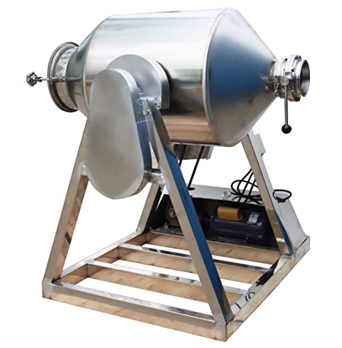 TECHTONGDA 50-Gallon Dry Powder Mixer Drum Blender - Industrial Feed & Particle Mixing Machine for Animal Feed, Fertilizer, Chemicals | Perfect for Farms, Feed Mills & Agricultural Processing