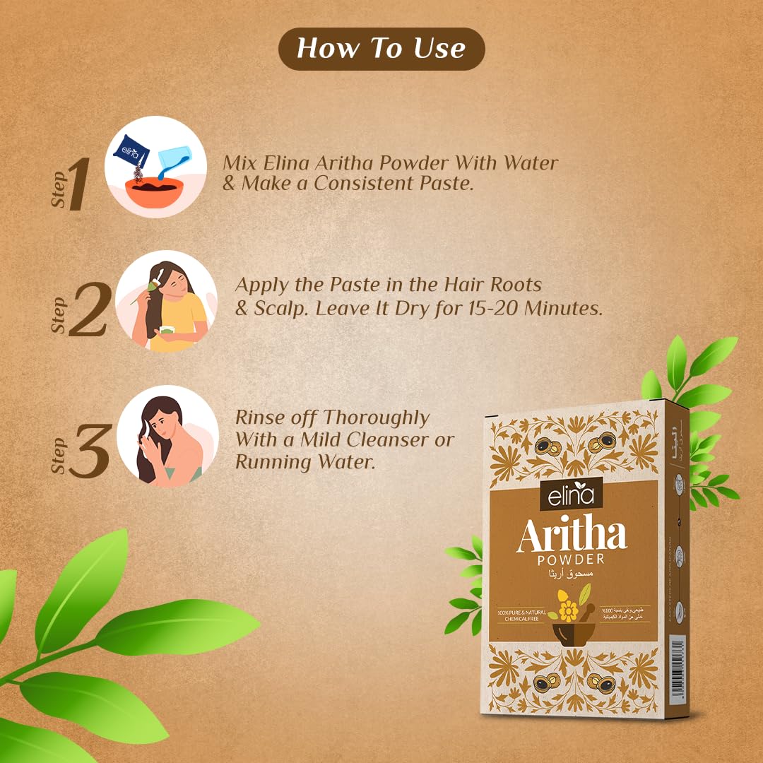 Organic Soapnut Powder for Hair Growth & Scalp Care | 100% Pure Aritha (Sapindus Mukorossi) | Natural Hair Cleanser & Conditioner | Promotes Healthy Hair & Scalp | Ideal for DIY Hair Wash, Scalp Treatment & Natural Hair Care | 100g