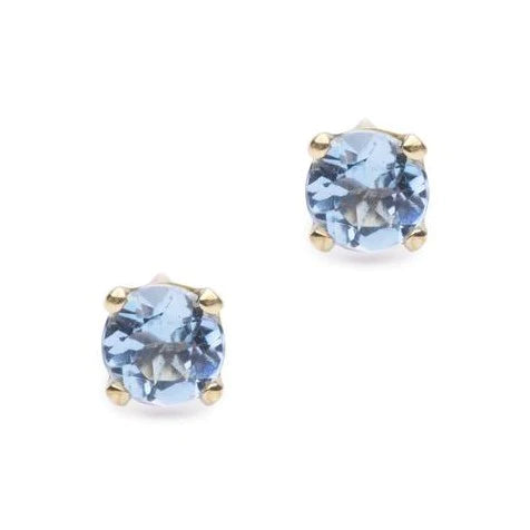 14K Gold Birthstone Stud Earrings 3.5mm - Perfect for Birthdays, Anniversaries & Special Occasions