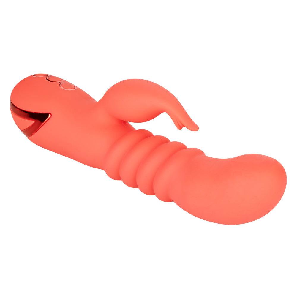California Dreaming Orange County Cutie Rabbit Vibrator - Powerful Thrusting G-Spot Stimulator for Women, Perfect for Solo Play & Couples Intimacy