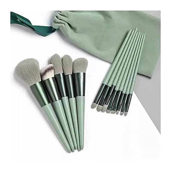 Lele Professional 13-Piece Makeup Brush Set for Eyeshadow, Powder, Blush & Foundation - Premium Cosmetic Brush Kit with Travel Pouch | Perfect for Makeup Artists & Beauty Enthusiasts at Home or On-The-Go