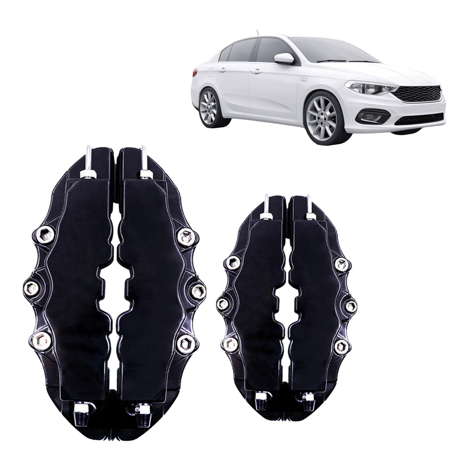 High-Performance Red Brake Caliper Covers - Universal Front & Rear Disc Brake Protectors for Cars, Trucks & SUVs | Enhance Style & Protection for Daily Driving, Racing & Show Cars