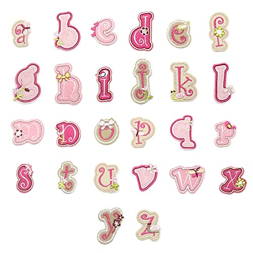 26 pcs pink letters