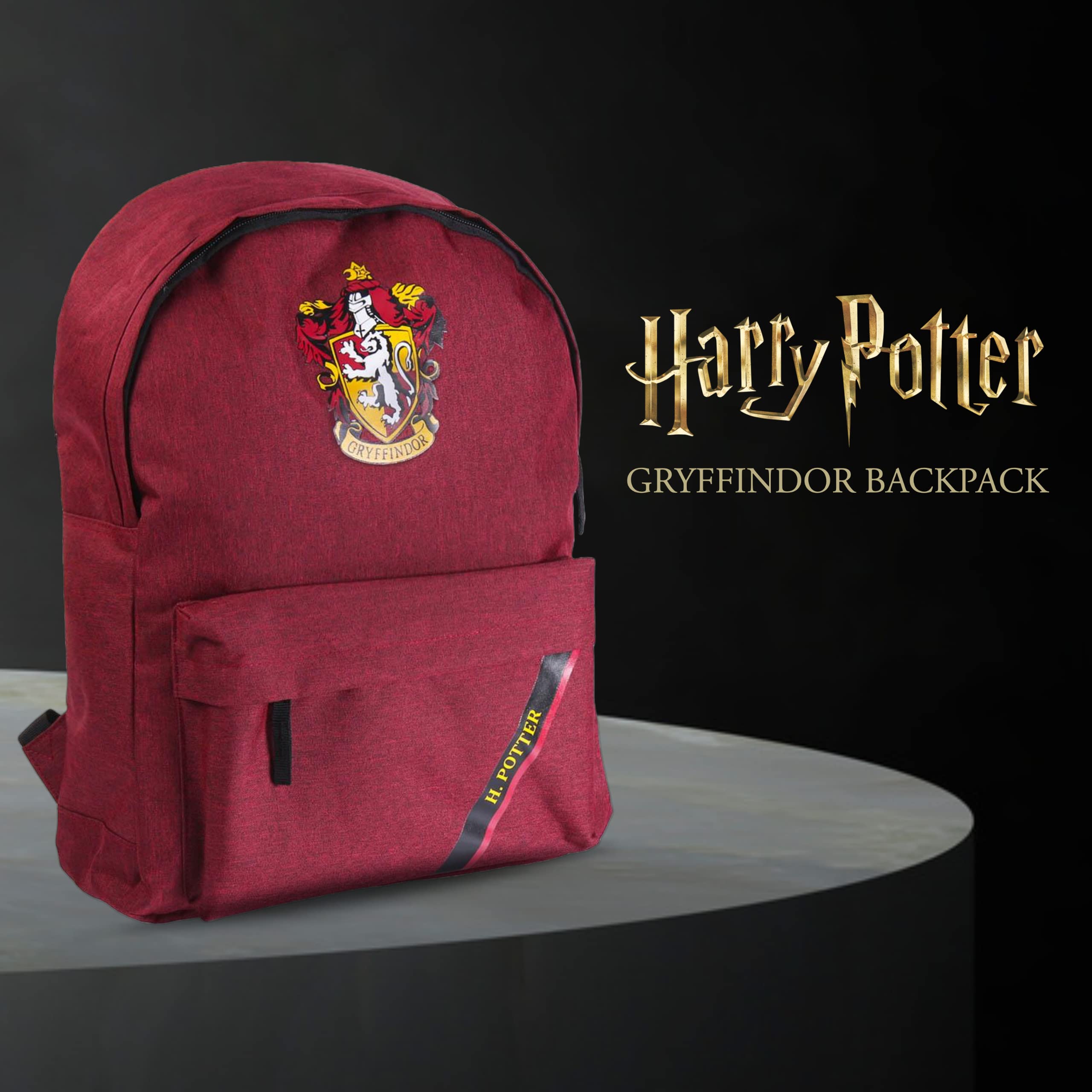 Harry Potter Gryffindor Backpack for School & Travel - Boys & Teens Laptop Backpack with Adjustable Straps - Perfect Gift for Harry Potter Fans, Cosplay & Daily Use