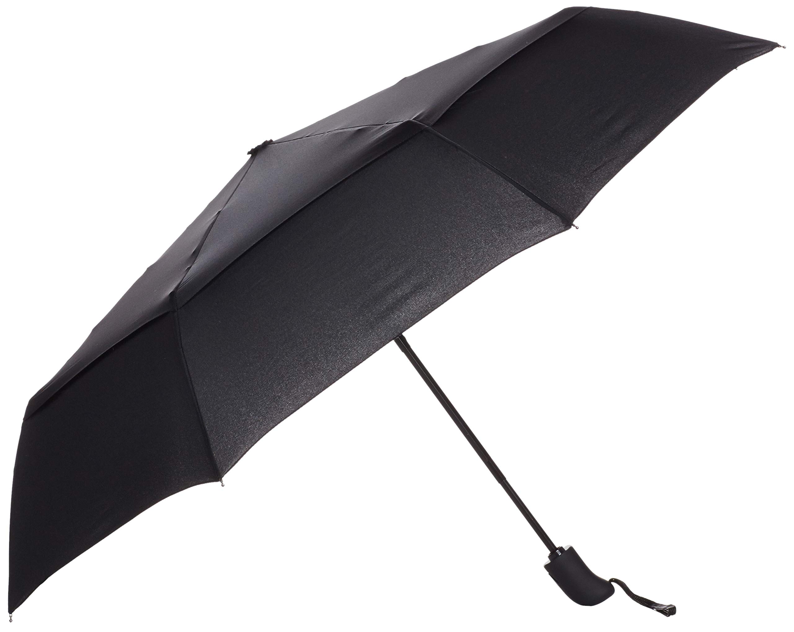 Amazon Basics Automatic Compact Travel Umbrella with Wind Vent - Lightweight, Portable & Windproof for Rainy Days, Commuting, and Outdoor Activities