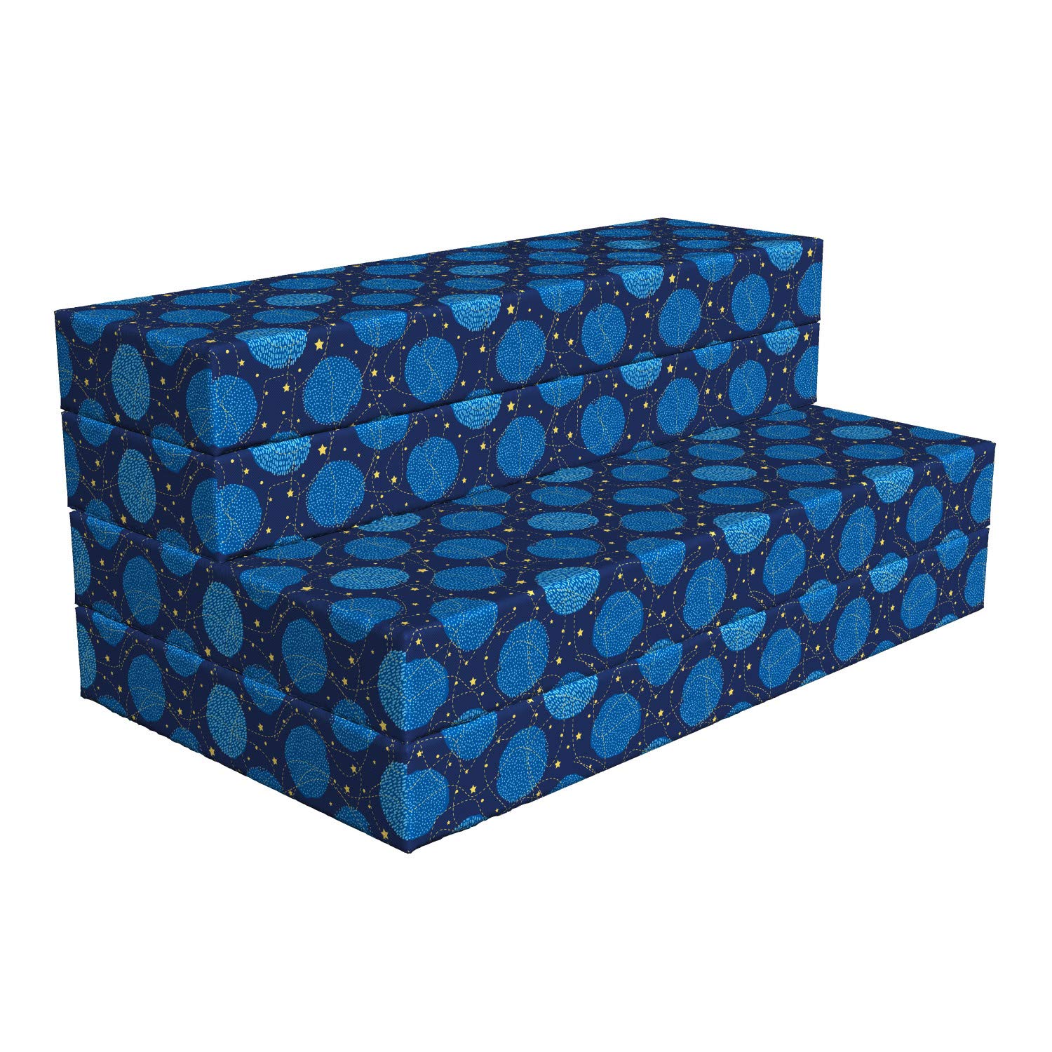 Ambesonne Abstract Foldable Mattress - Cosmos Planets Galaxy Star Print, 78.7