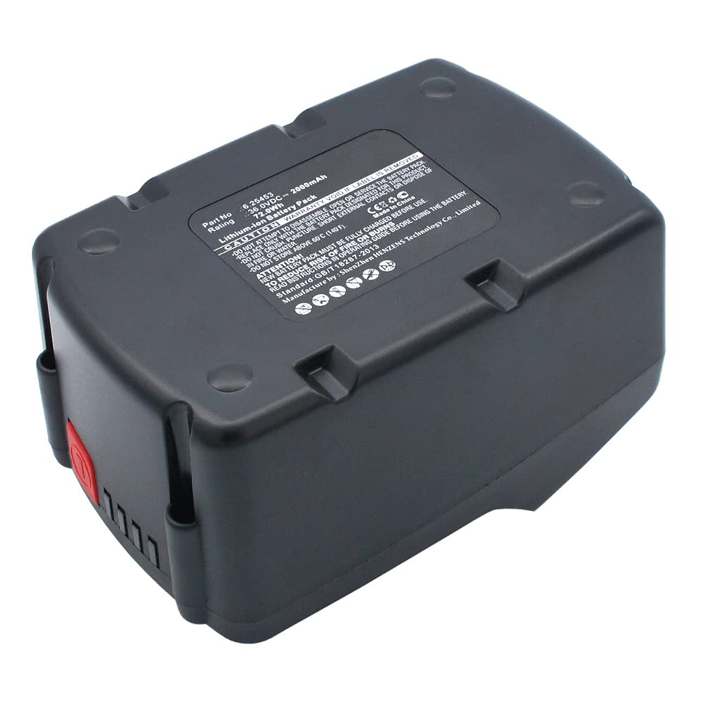 Synergy Digital 36V 2000mAh Li-ion Battery for Metabo AHS36V Power Tools - High Capacity Replacement Battery for Drills, Saws & Outdoor Power Equipment