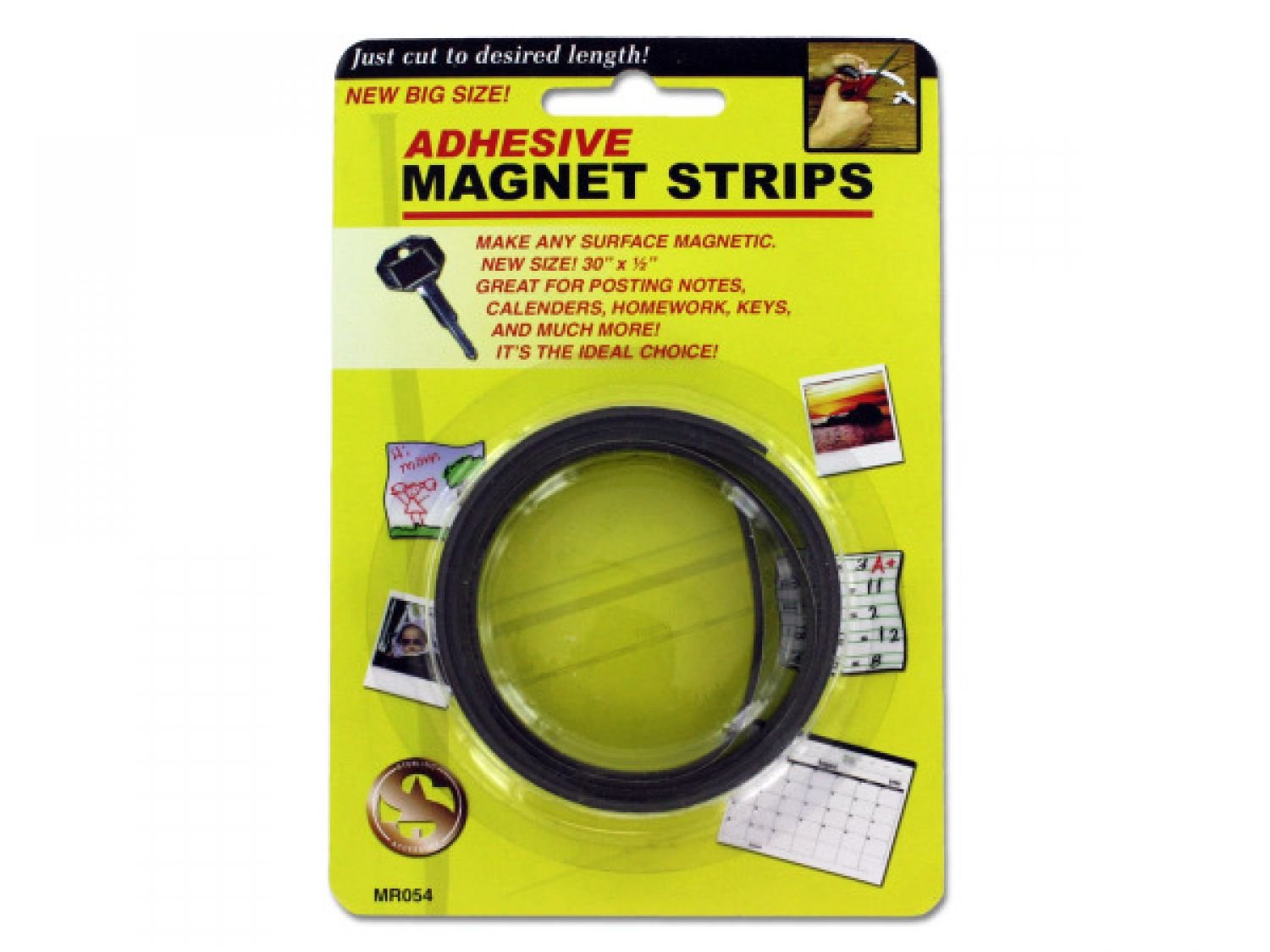 24-Pack Adhesive Magnet Strips - Strong & Flexible Magnetic Tape for DIY, School & Office Supplies, Whiteboard Organizers, Fridge Notes & Craft Projects