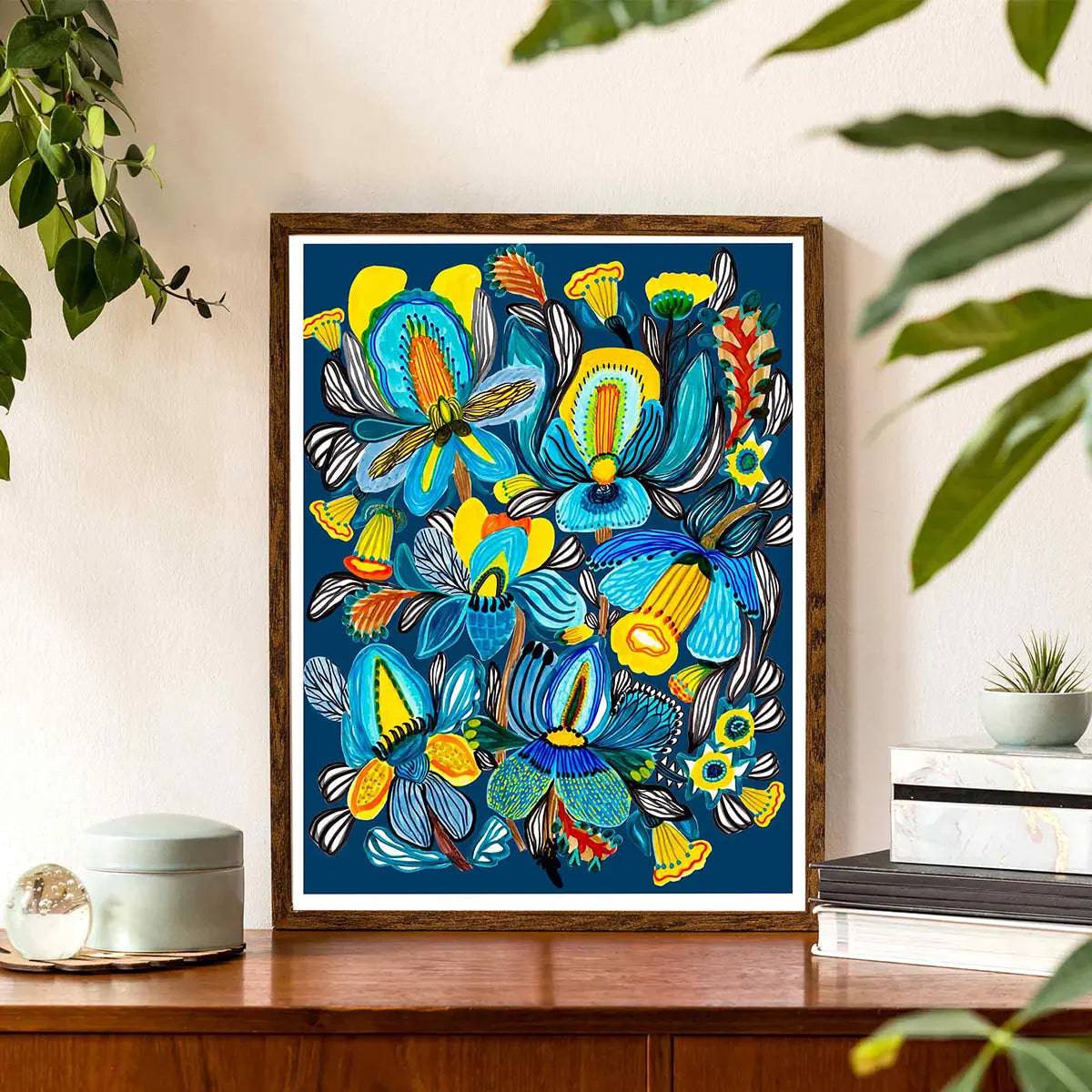 Jungle Orchids Wall Art Print - Tropical Botanical Decor for Living Room, Bedroom & Office - Premium Canvas Painting for Home & Office Decor
