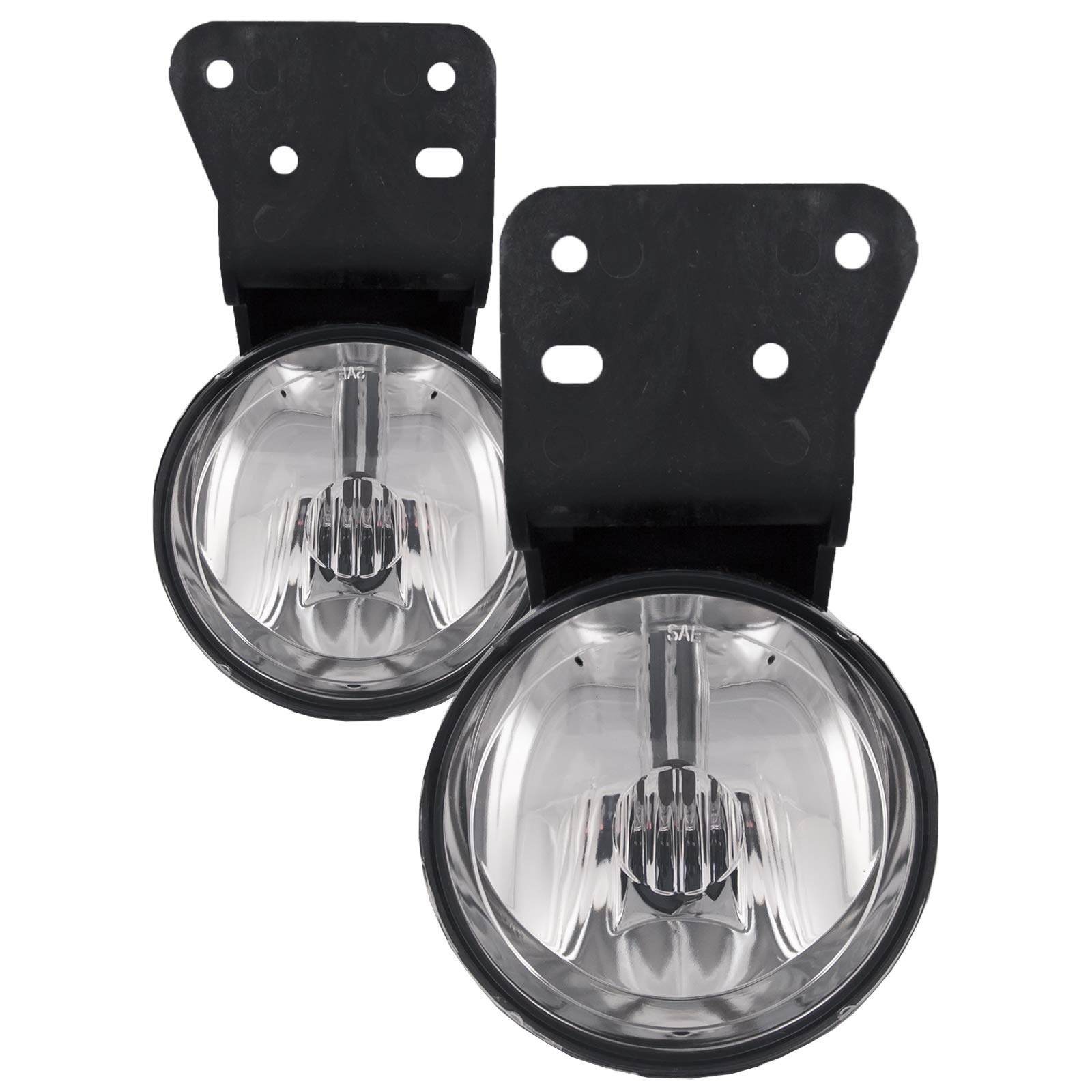 HEADLIGHTSDEPOT Chrome Housing Fog Lights for Pontiac Grand Am 1999-2005 - Driver & Passenger Side Replacement - Enhance Night Visibility for Safer Driving