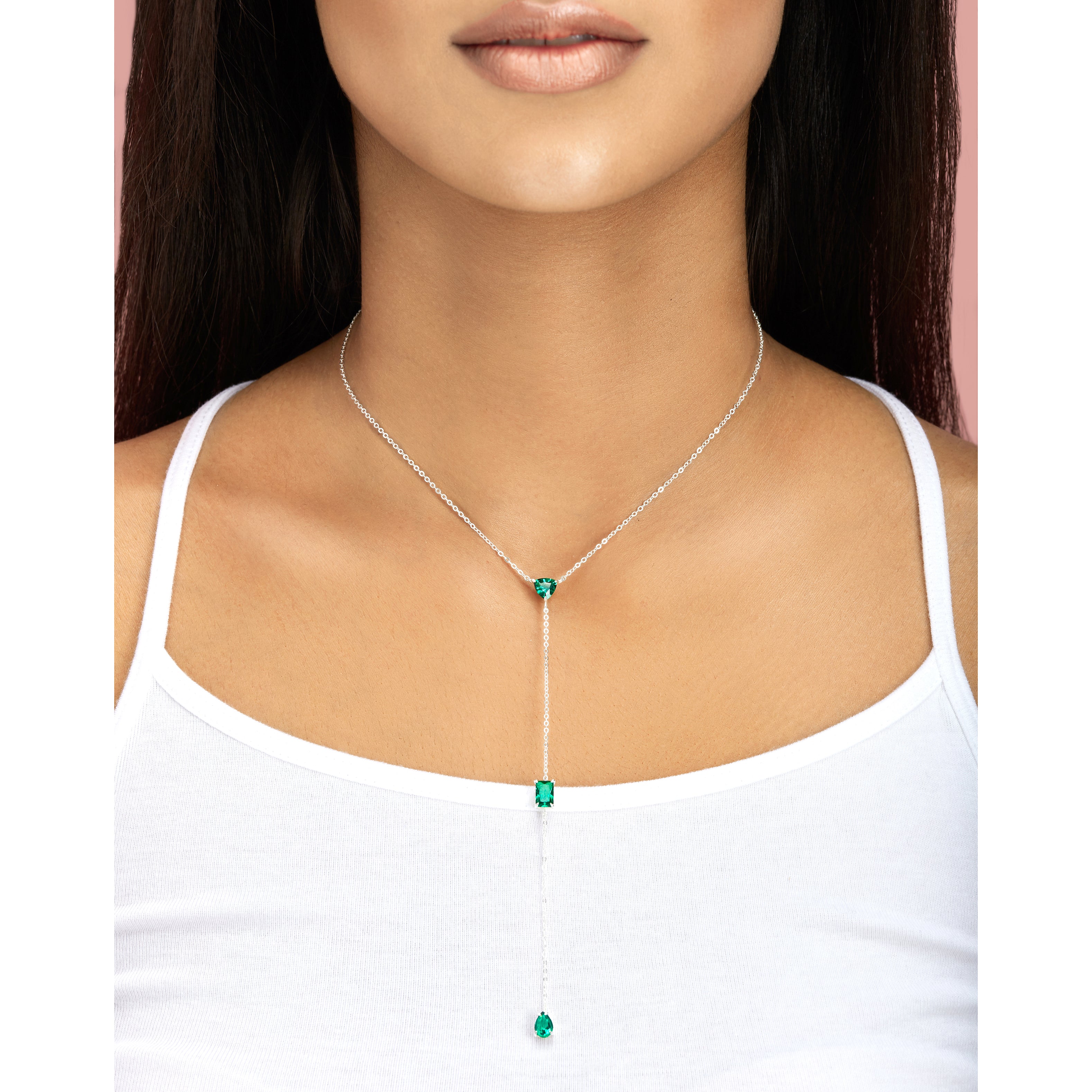 Elixir Necklace with Genuine Emerald Gemstone - Elegant Jewelry for Women, Perfect for Weddings, Parties & Everyday Wear