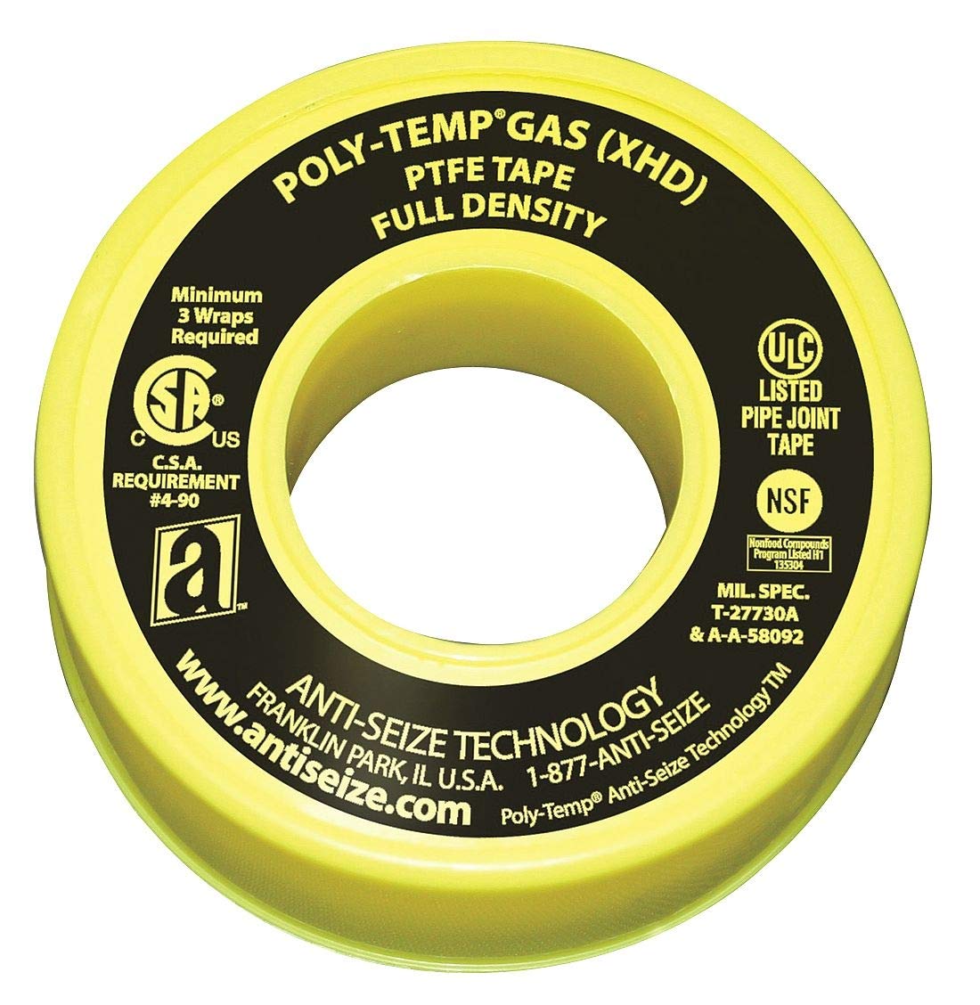 High-Performance Gas Line Sealant Tape - 1/2 Inch x 520 Inches, Leak-Proof Pipe Thread Sealant for Gas & Water Pipes - Ideal for Plumbing Repairs & DIY Home Projects