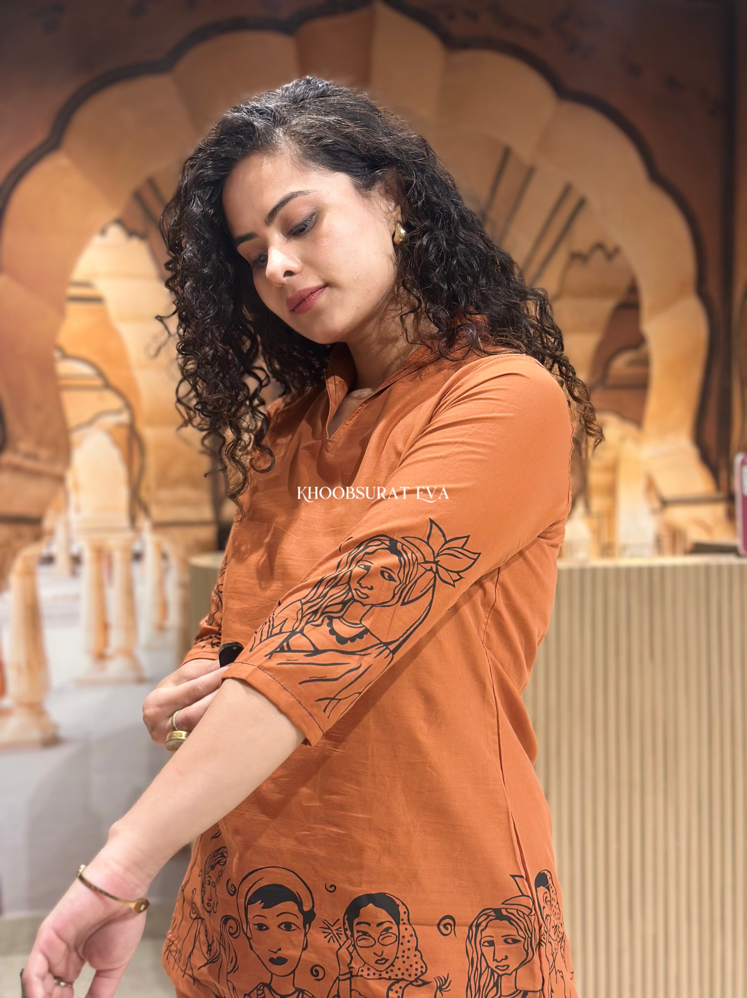 Stylish Rust-Colored Matching Outfit Set for Women - Perfect for Casual Wear, Date Nights & Fall Fashion