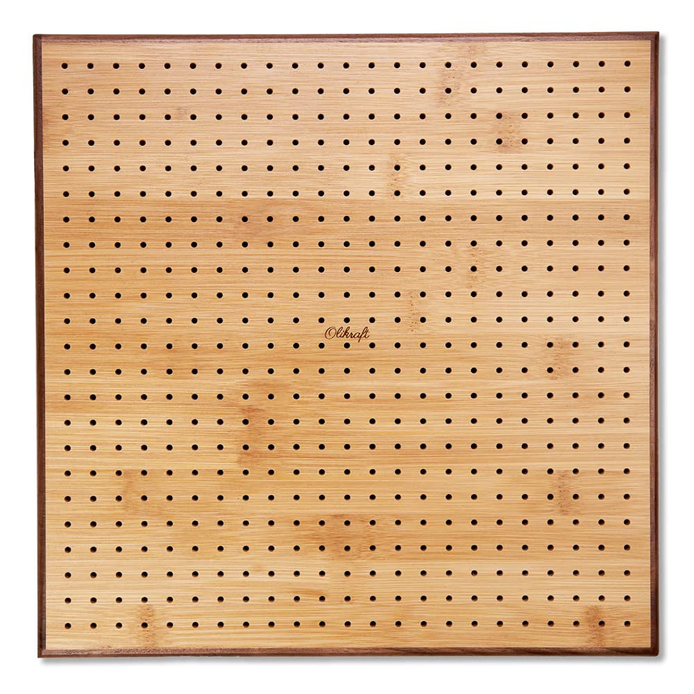 Olikraft Crochet Blocking Board with 50 Stainless Steel Pins - 11 Inch Granny Square Blocking Mat for Knitting & Crochet Projects - Essential Yarn Crafting Tools & Accessories (Perfect for Blocking Shawls, Doilies & Amigurumi)
