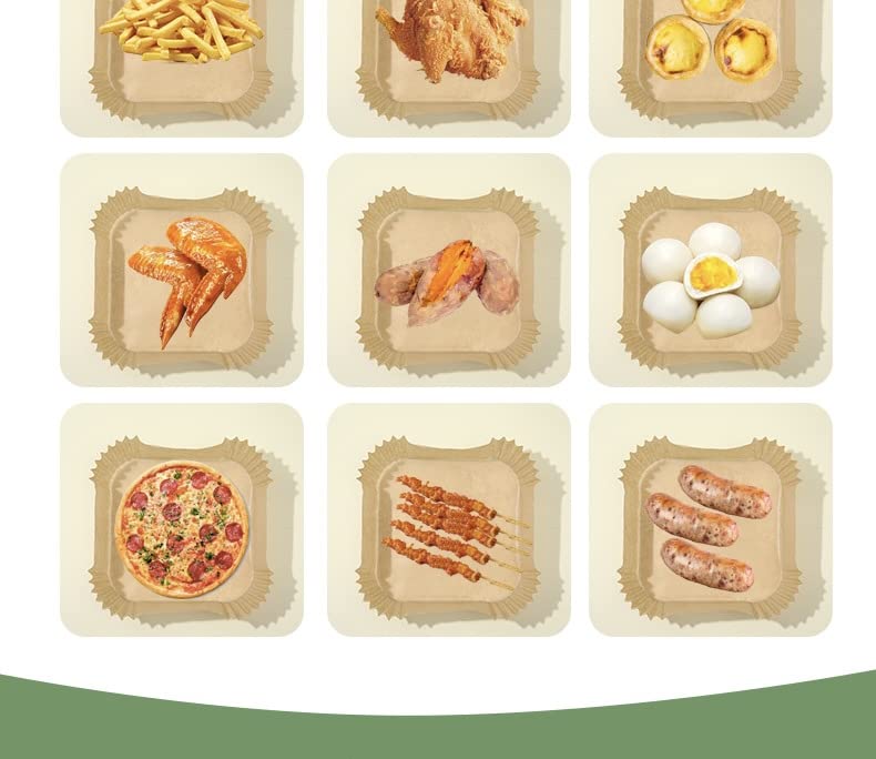 Non-Stick Air Fryer Parchment Paper - 100Pcs 6.5