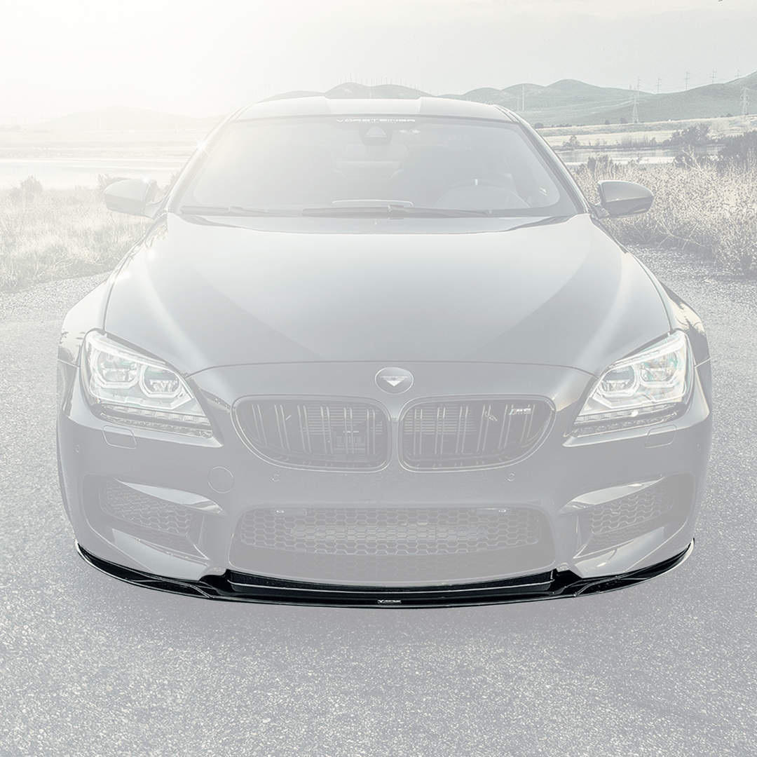 BMW F12 M6 V Style GTS V Aero Performance Front Bumper Lip Spoiler - Carbon Fiber Car Body Kit for Enhanced Aerodynamics & Sporty Look - Perfect for Racing, Car Shows & Street Performance Upgrades