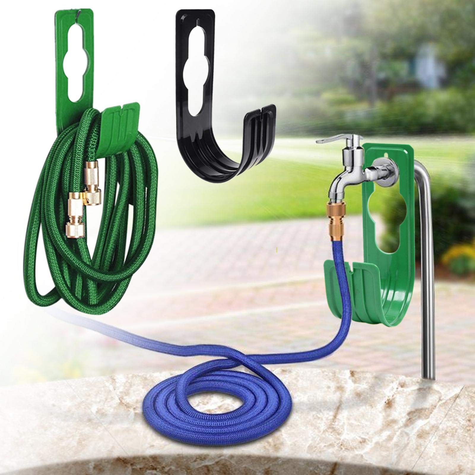 2 Pack Garden Hose Holder Wall Mount - Heavy Duty Hose Hanger for Outdoor Watering, Storage Hook and Reel Organizer - Perfect for Garage, Yard, and Garden Hose Pipe Management