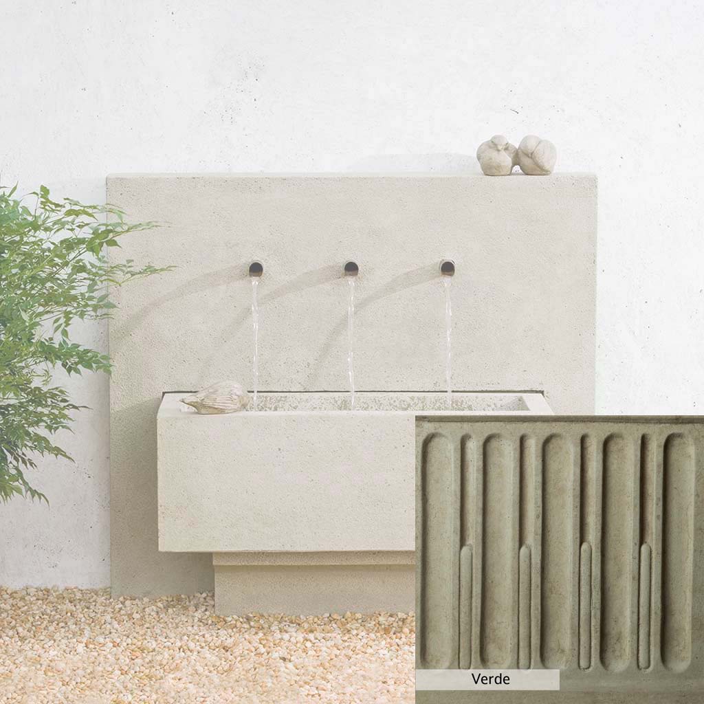 Campania International X3 Outdoor Wall Fountain - Elegant Garden Water Feature for Patio, Backyard, and Landscape Decor