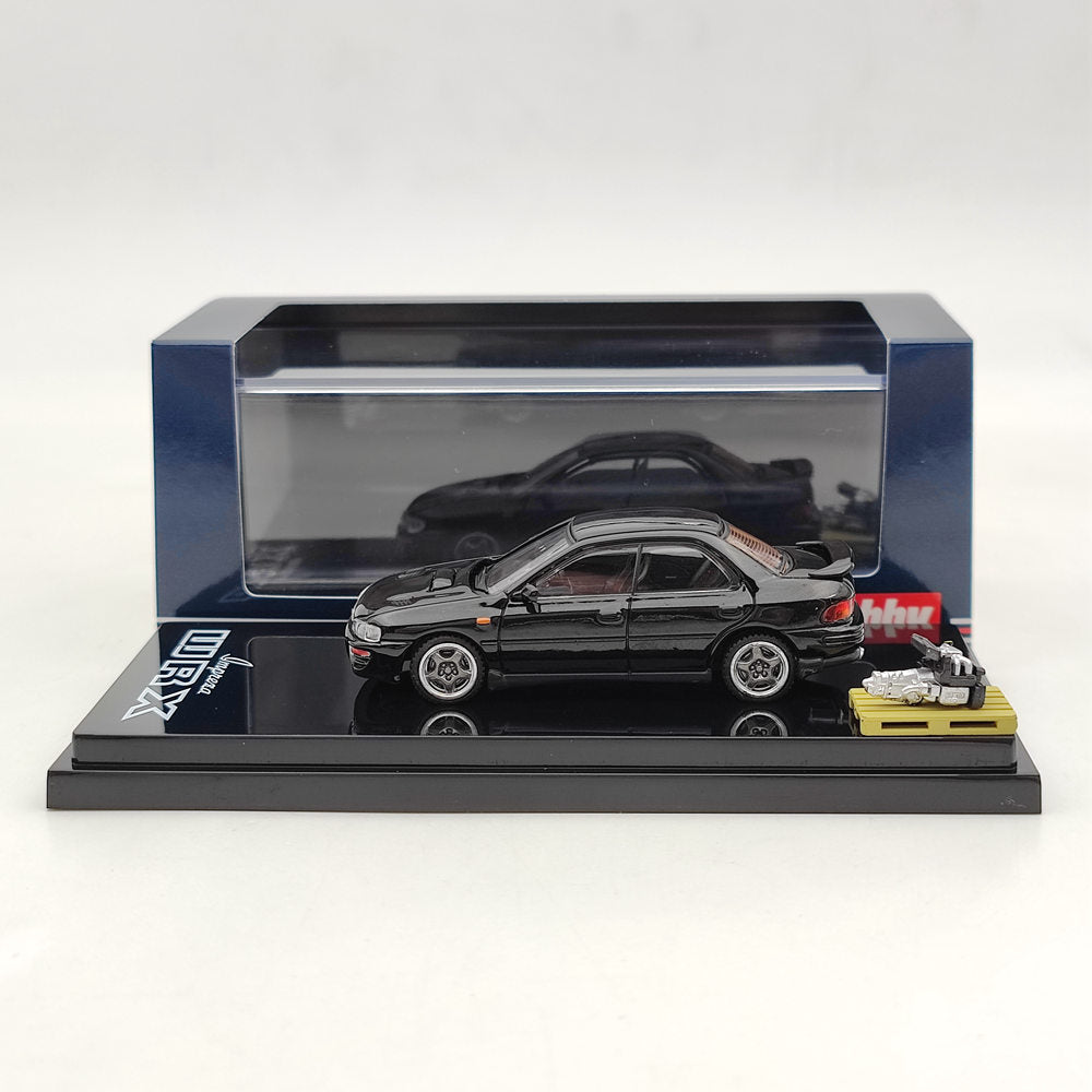 1:64 Subaru Impreza WRX GC8 1992 Diecast Model Car with Engine Display - Limited Edition Collectible Toy for Car Enthusiasts & Display - Perfect for Showcase, Gifts, and Hobby Collections
