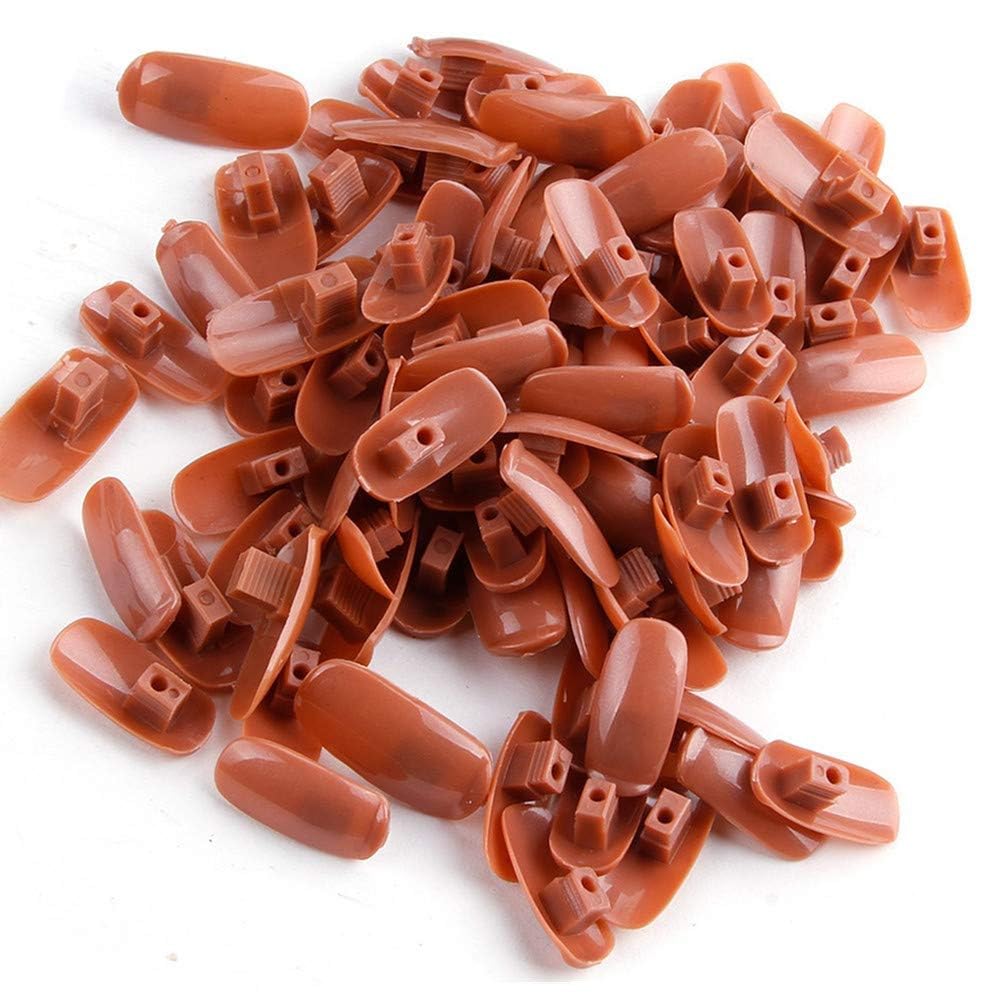 AKOAK 100 Pcs Acrylic Nail Practice Fingers - Flexible Fake Nail Training Heads for Manicure Practice, DIY Nail Art Display & Salon Supplies - Perfect for Nail Technicians, Students & Home Use