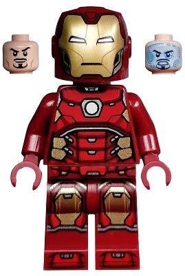 LEGO Superheroes Iron Man Building Kit with Silver Hexagon Chest Plate & Power Blast Accessories – Superhero Play, Collectible Display & Gift for Marvel Fans