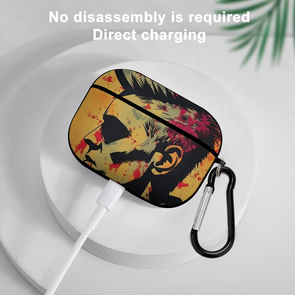 Punk Rocker Distressed Style Apple AirPods Pro Case - Trendy Protective Cover for AirPods Pro - Perfect for Concerts, Travel & Everyday Use
