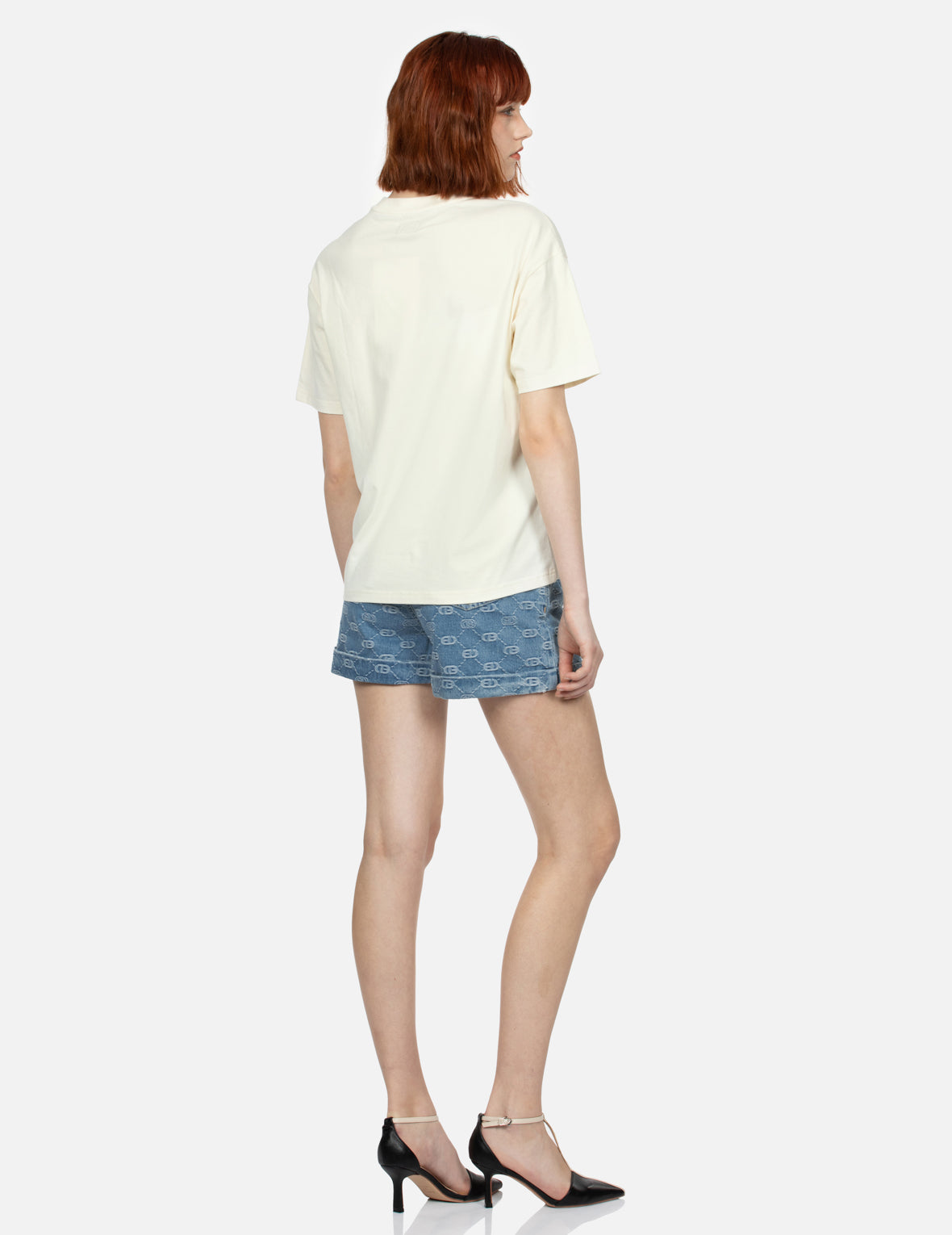 Floral Print Rhinestone Logo Oversized T-Shirt for Women - Trendy Casual Blouse for Summer Outfits & Streetwear Fashion