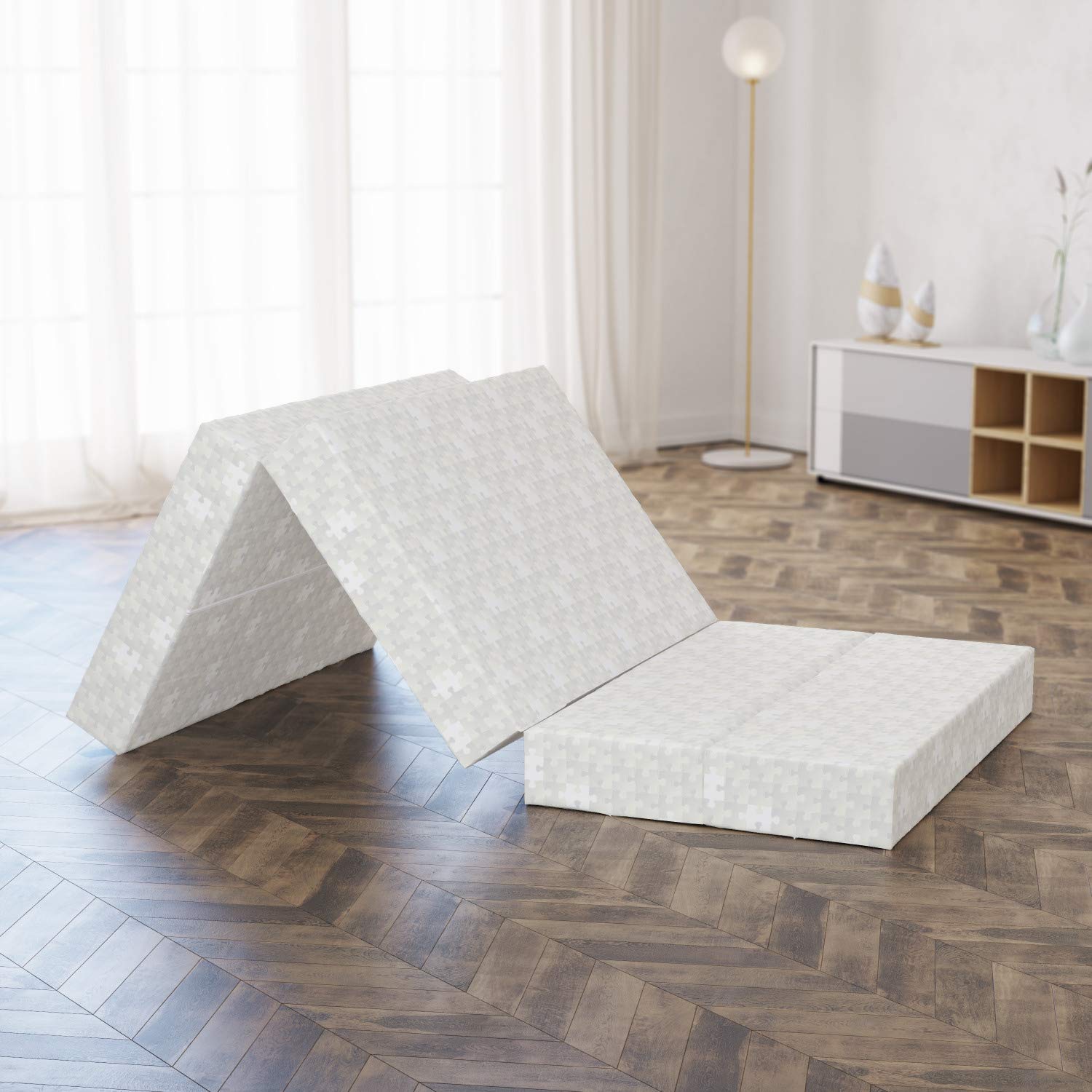 Ambesonne Grey Foldable Mattress - 74.8