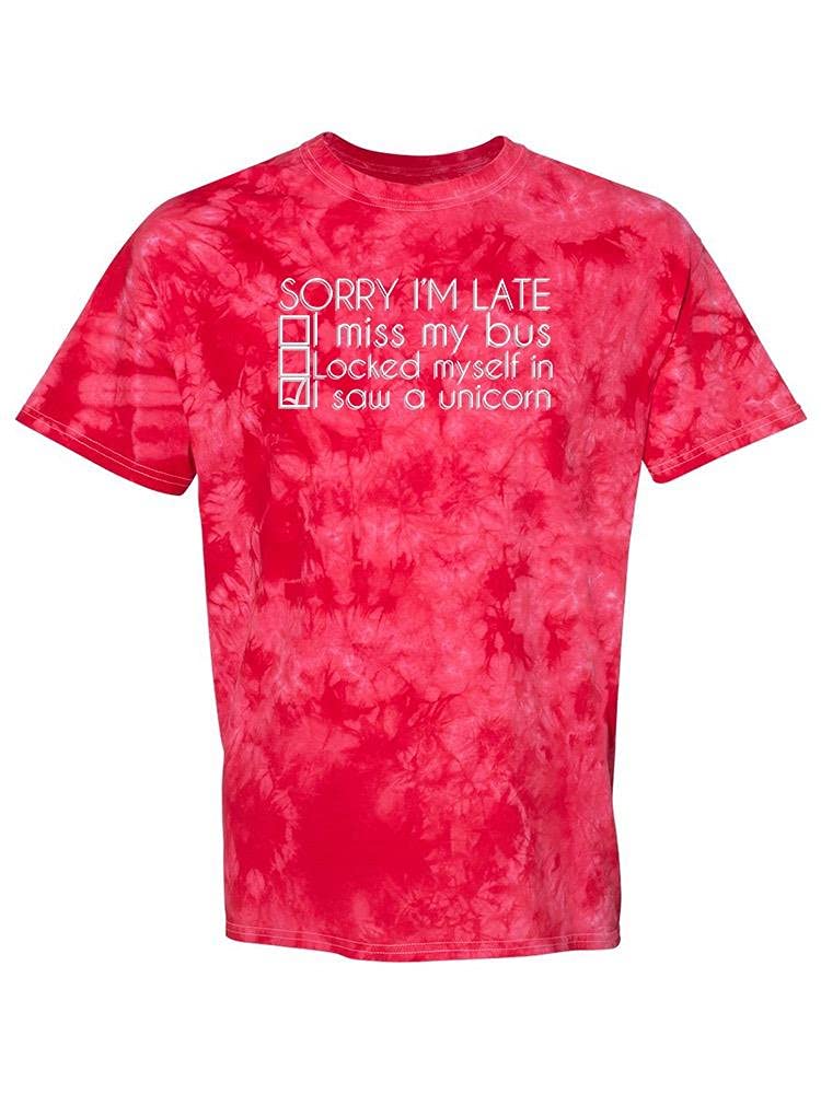 Tie-Dye Crystal Unicorn Print Women's T-Shirt - SmartPrintsInk Designs | Fun Graphic Tee for Casual Wear, Music Festivals & Unicorn Lovers