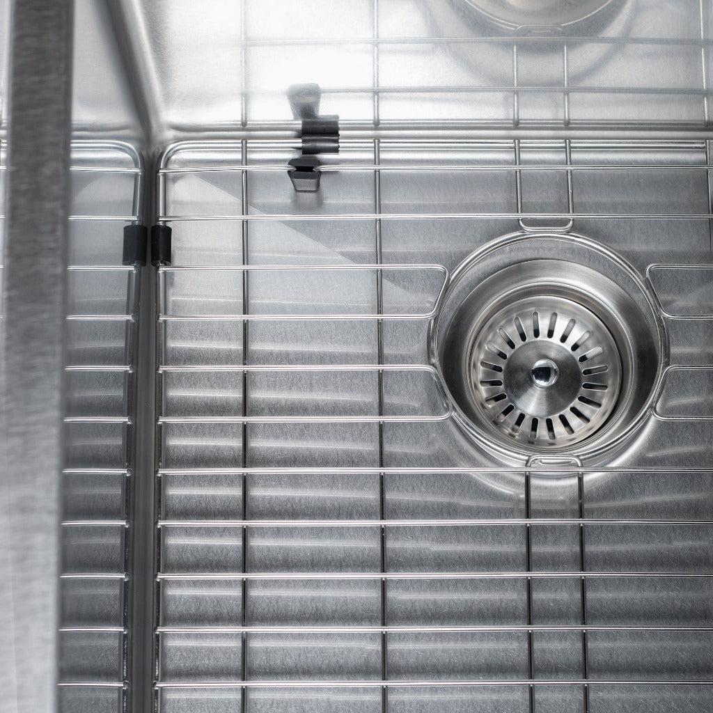 ZLINE 36-Inch Undermount Double Bowl Kitchen Sink with Bottom Grid - Stainless Steel, Multiple Color Options (SR60D 36) - Perfect for Modern Kitchens, Restaurant Prep, and Heavy-Duty Home Use