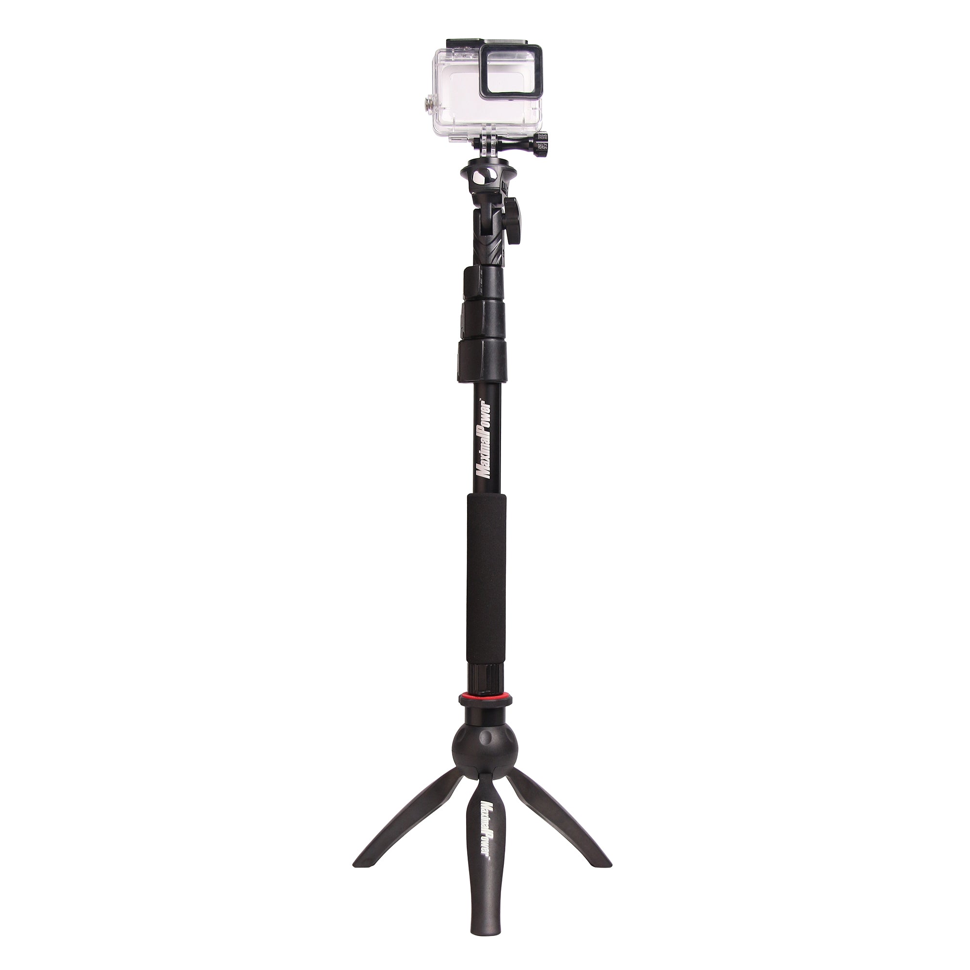 MaximalPower™ Compact Camera Mini Tripod & Monopod with Phone & GoPro Mount - Perfect for Travel, Vlogging, and Outdoor Photography