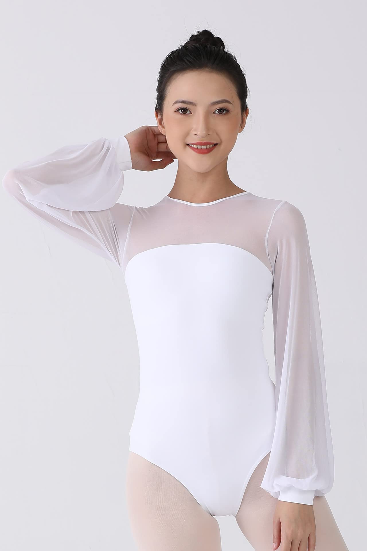 Dance Elite Aisling Mesh Shoulder & Sleeves Ballet Leotard for Women - Perfect for Ballet Practice, Dance Classes & Performances
