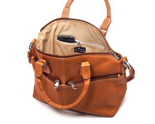 Le Donne Classic Satchel Bag - Premium Colombian Vaquetta Cowhide Leather Handbag for Women | Work, Travel & Everyday Use