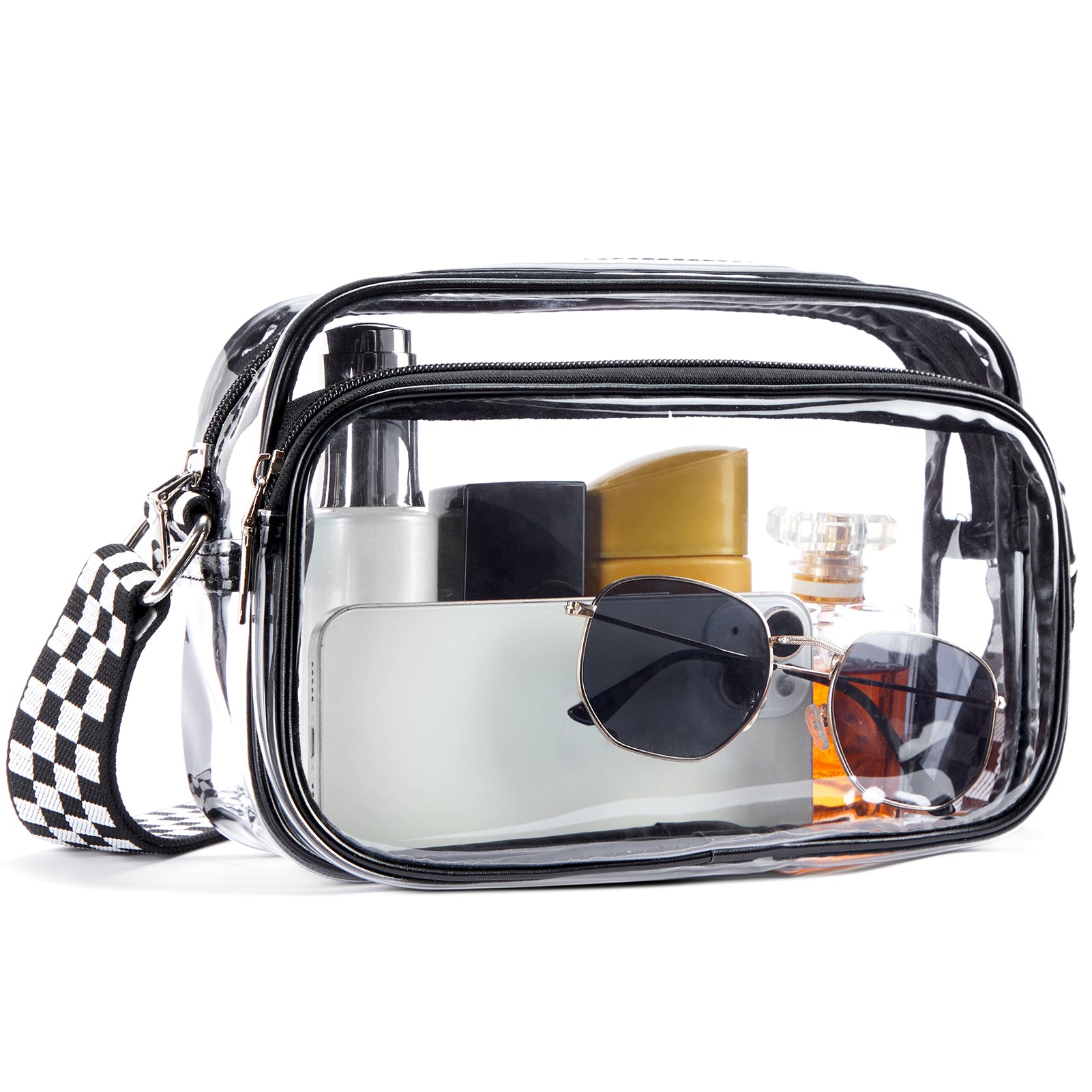 Black with Square Plaid Strap