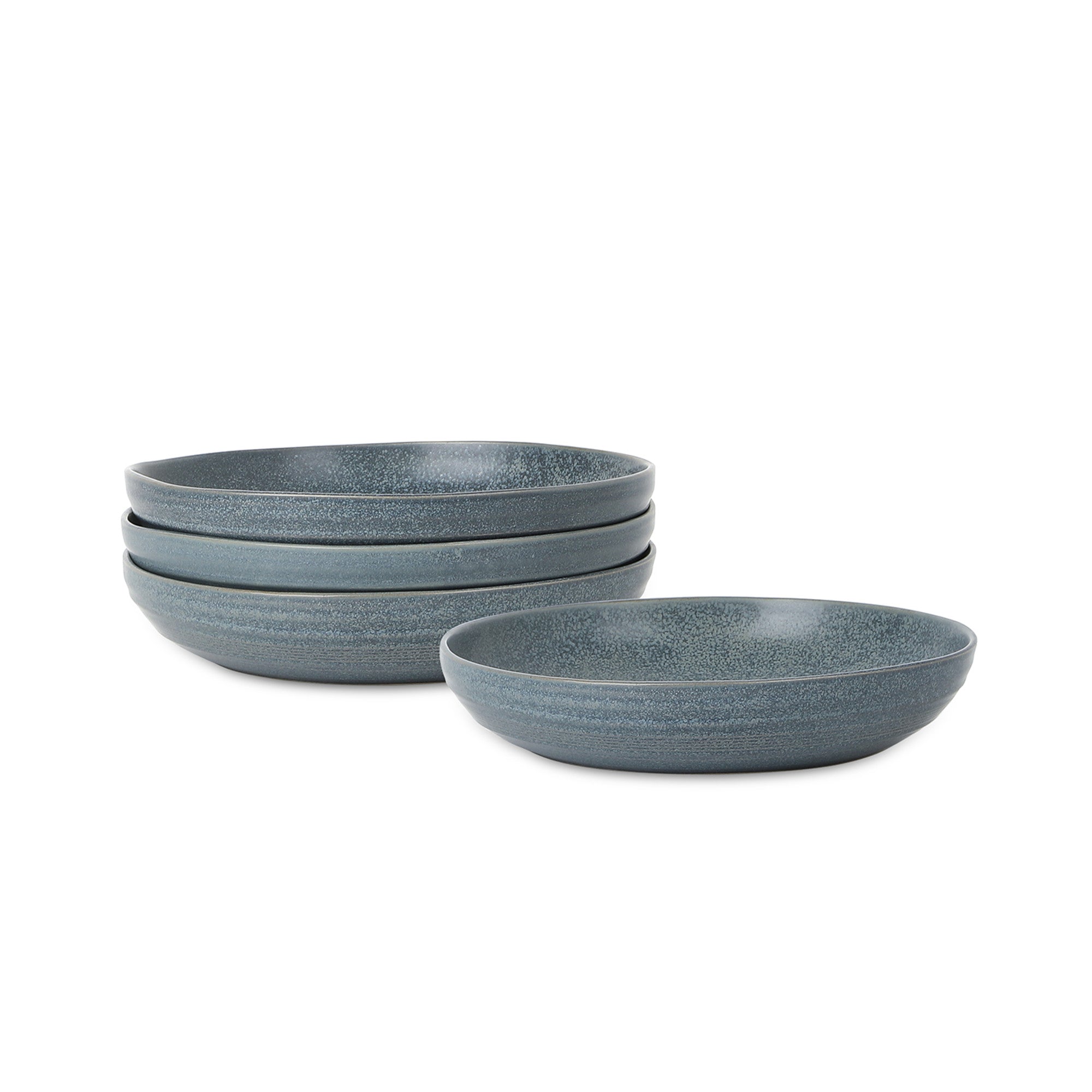 Elio Stoneware Pasta Bowl - Handcrafted Ceramic Dinnerware Set, Blue - Perfect for Italian Pasta, Salad, Soup & Home Dining Decor