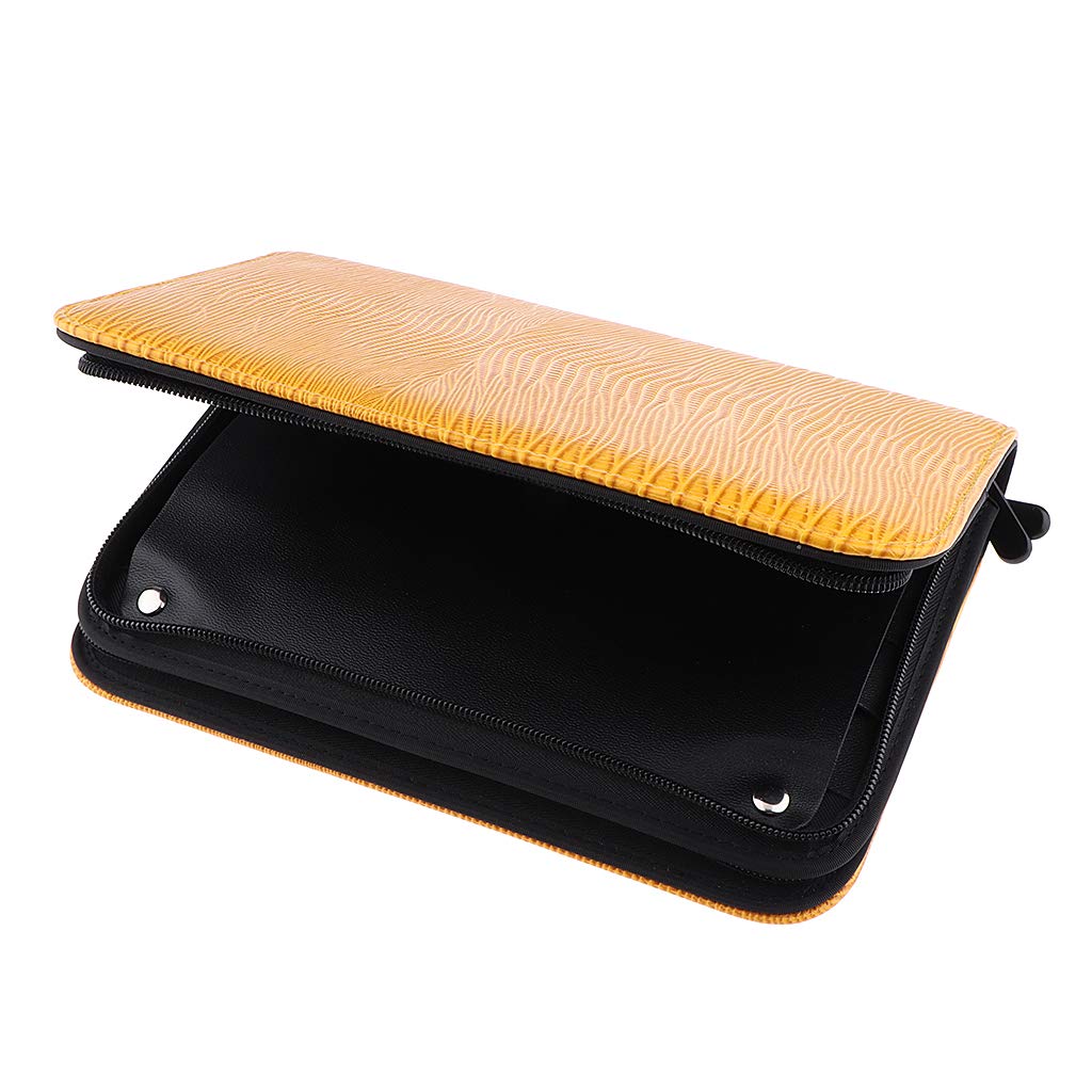 Milageto Professional Hairdressing Scissors Pouch Case - Yellow, 26 x 17cm, Hair Tools Organizer for Stylists & Barbers | Perfect for Salon, Travel & Home Storage