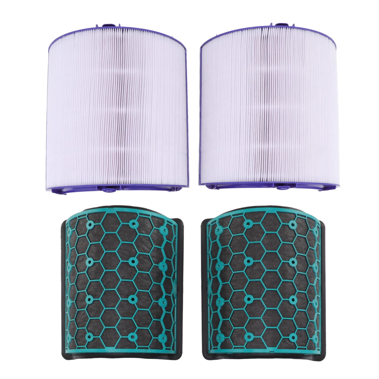 Tnfeeon Replacement Carbon Filter Set for Dyson TP04 DP04 HP04 Air Purifiers - Activated Carbon Double Layer Air Purification - Ideal for Allergies, Dust, and Pet Hair Removal in Home or Office