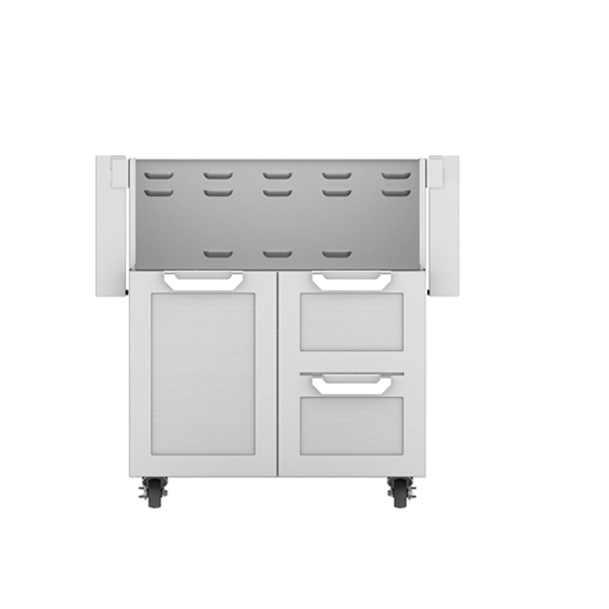 Hestan GCR30 Outdoor Tower Cart with Door & Double Drawers - Stainless Steel Commercial Kitchen Cart for Restaurants, Catering & Outdoor Cooking - Perfect for BBQ, Patio & Backyard Use