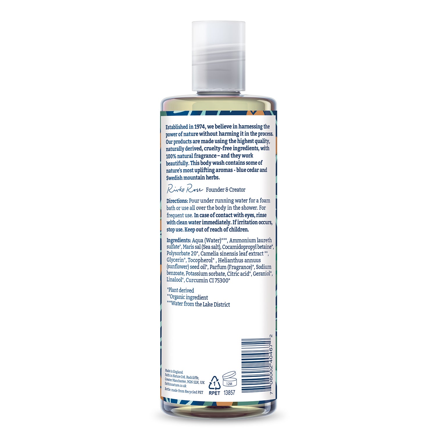 Blue Cedar Body Wash for Men - Natural & Refreshing Shower Gel with Moisturizing Properties | Perfect for Daily Use & Post-Workout Shower