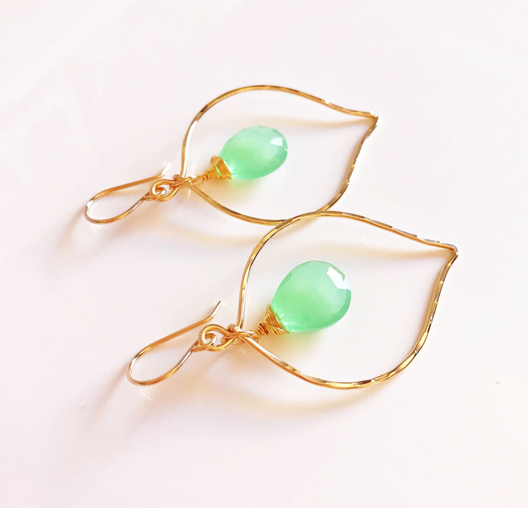 Doree Mint Chalcedony Earrings (E347) – Elegant Gemstone Jewelry for Women, Perfect for Weddings, Parties & Everyday Wear