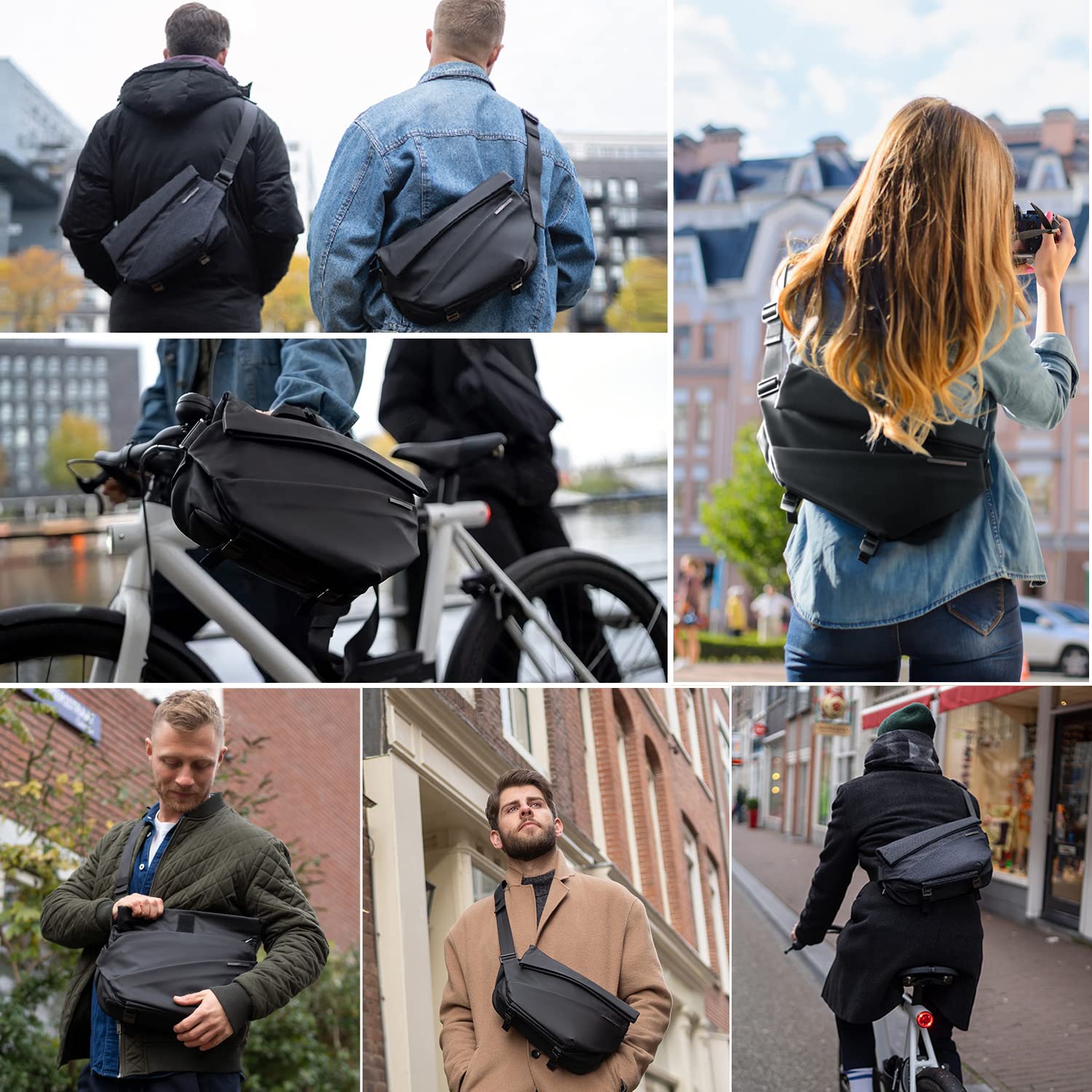 NIID R1+R0 Men's Stylish Crossbody Sling Backpack - Multipurpose Chest Shoulder Bag for Travel, Gym & Daily Use