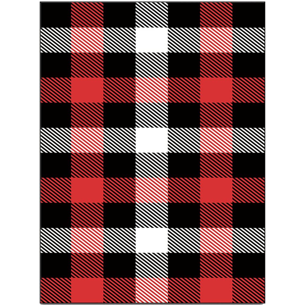 Vintage Buffalo Plaid Checkered Rug - Soft Non-Slip Indoor Outdoor Carpet for Farmhouse, Living Room, Bedroom, Kitchen - Black Red 4'x9' - Perfect for Home Decor, Entryway, Courtyard & Cozy Spaces
