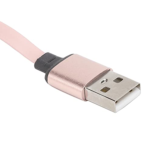 3-in-1 Retractable USB Charger Cable - Lightning, USB-C & Micro USB Compatible for iPhone, Android, iPad | Portable Multi-Device Charging Cord with Metal Head (Pink) | Perfect for Travel, Office & Home Use